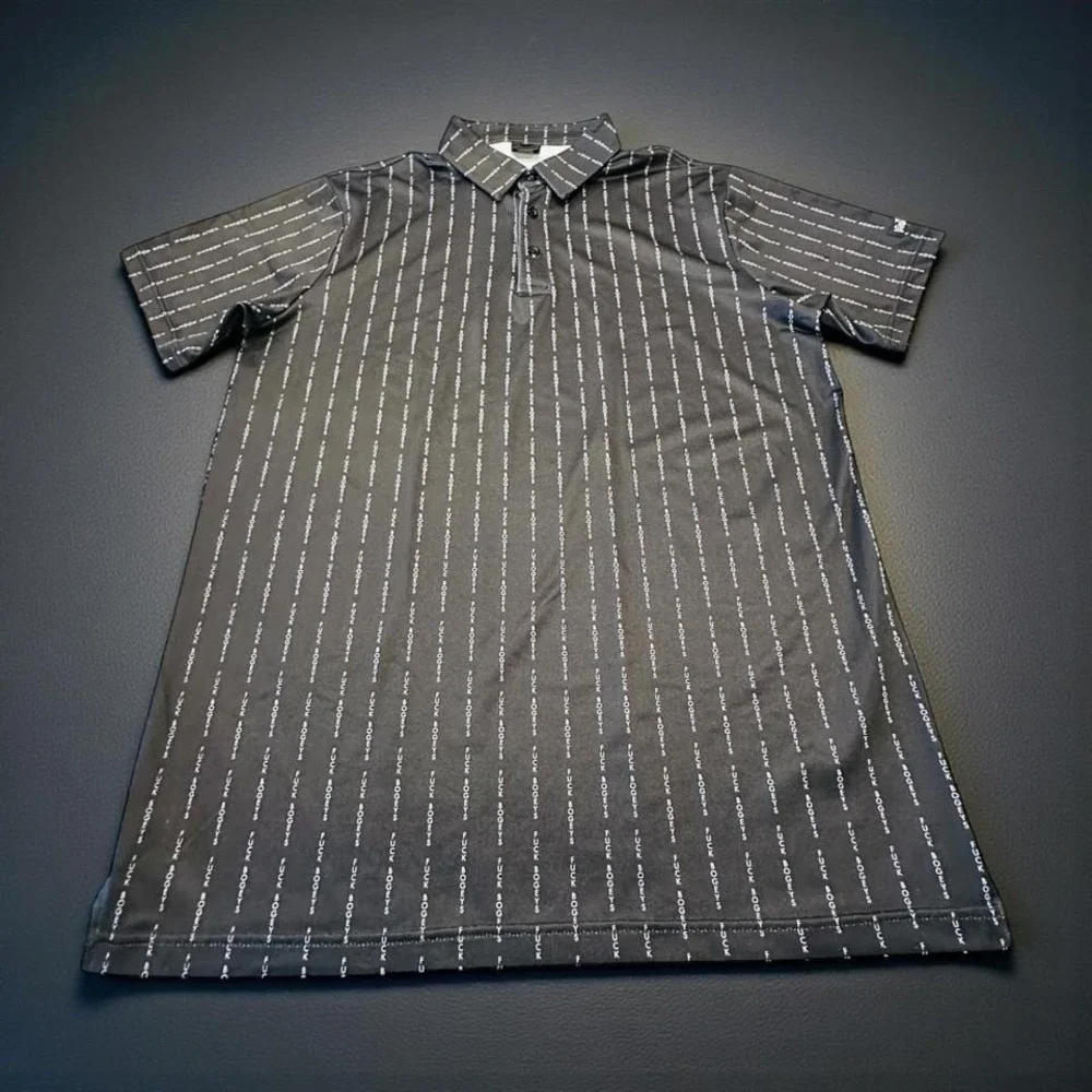 Golf Gods Shirt Mens Large Polo F Bogeys Short Sleeve Cool Tech Performance